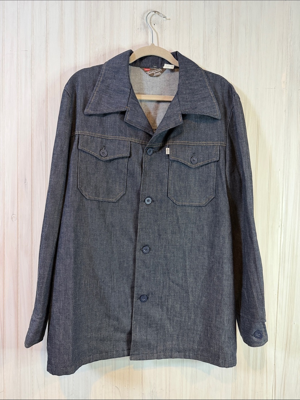 VINTAGE LEVIS GENTLEMANS JEANS DENIM SHIRT JACKET LARGE